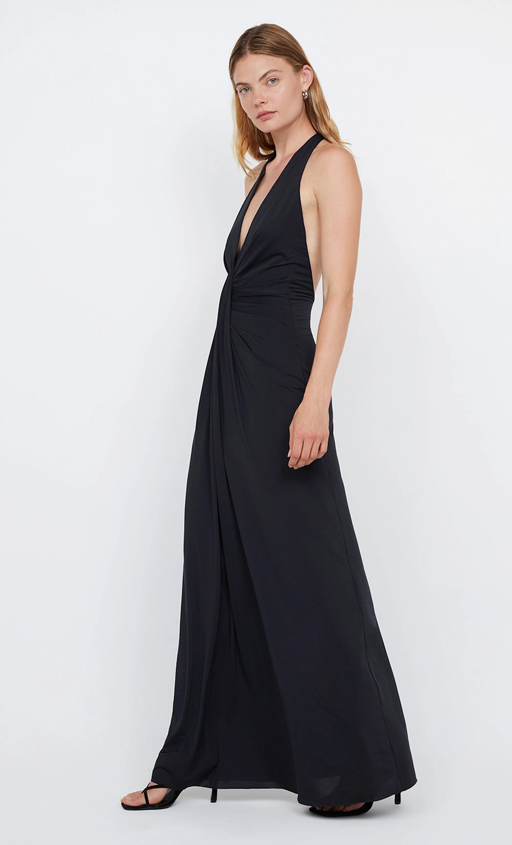 Minimal Mood Elegant Mood TILLIE DRAPE MAXI DRESS - BLACK