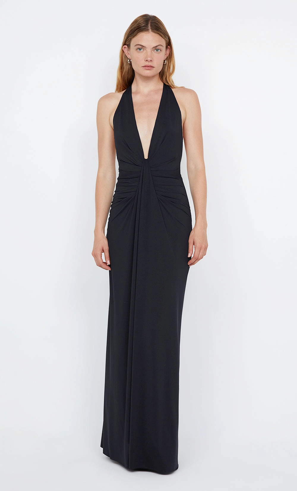Tactile Feel Feminine Mood TILLIE DRAPE MAXI DRESS - BLACK
