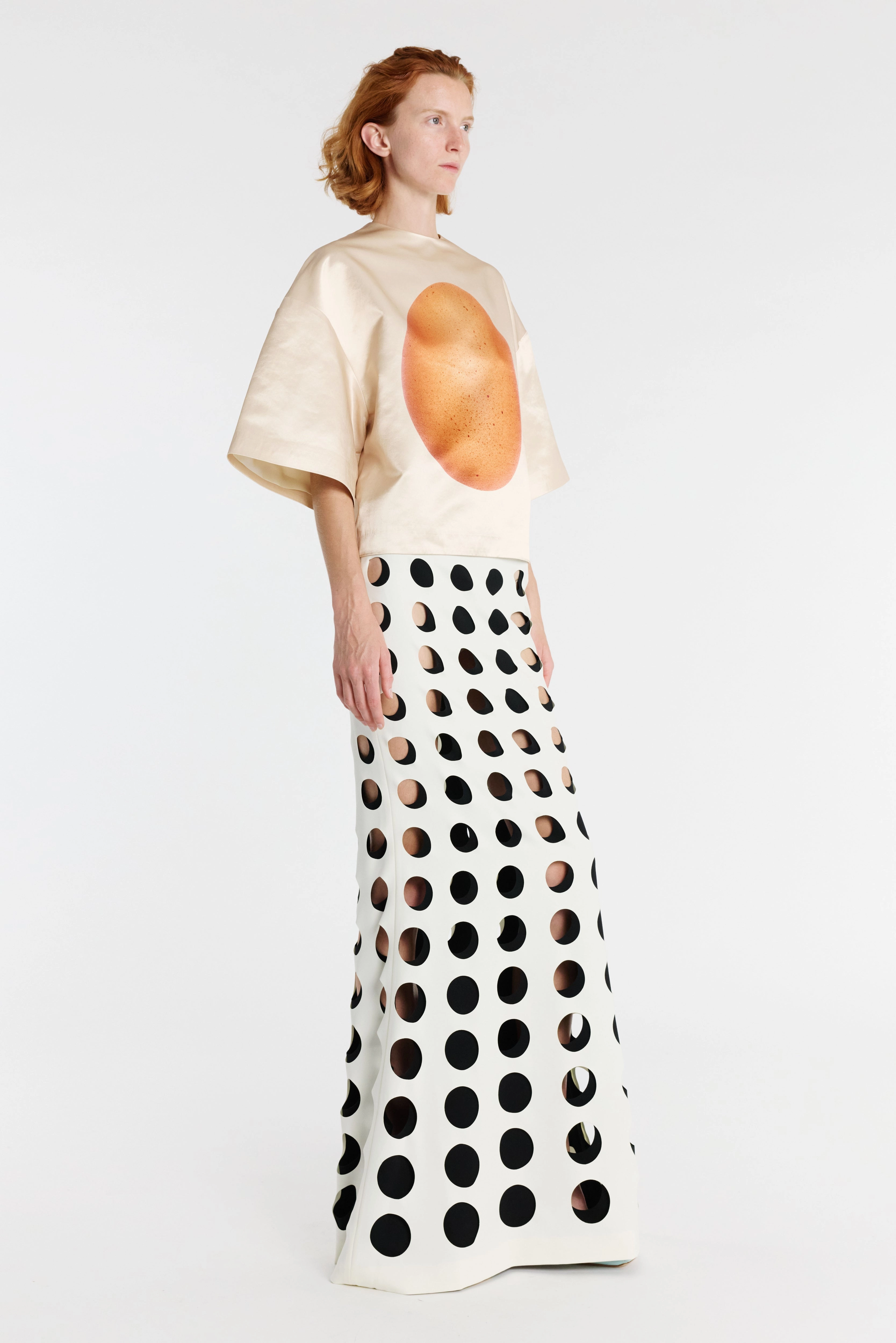 Boiled Egg Satin Top Peach Outdoor Apparel NonChafe Lining