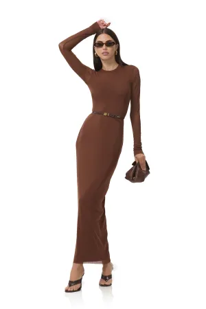 Bright Accent Stylish Wear Didi Dress - Cappuccino