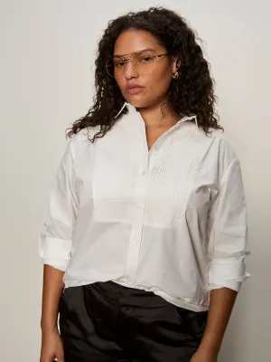 New Era Tuxedo Shirt White Extended Sizing Durable Material