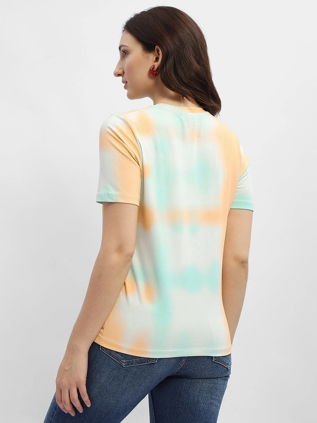 Urban Streetwear Madame Tie-Dye Orange Cotton T-Shirt