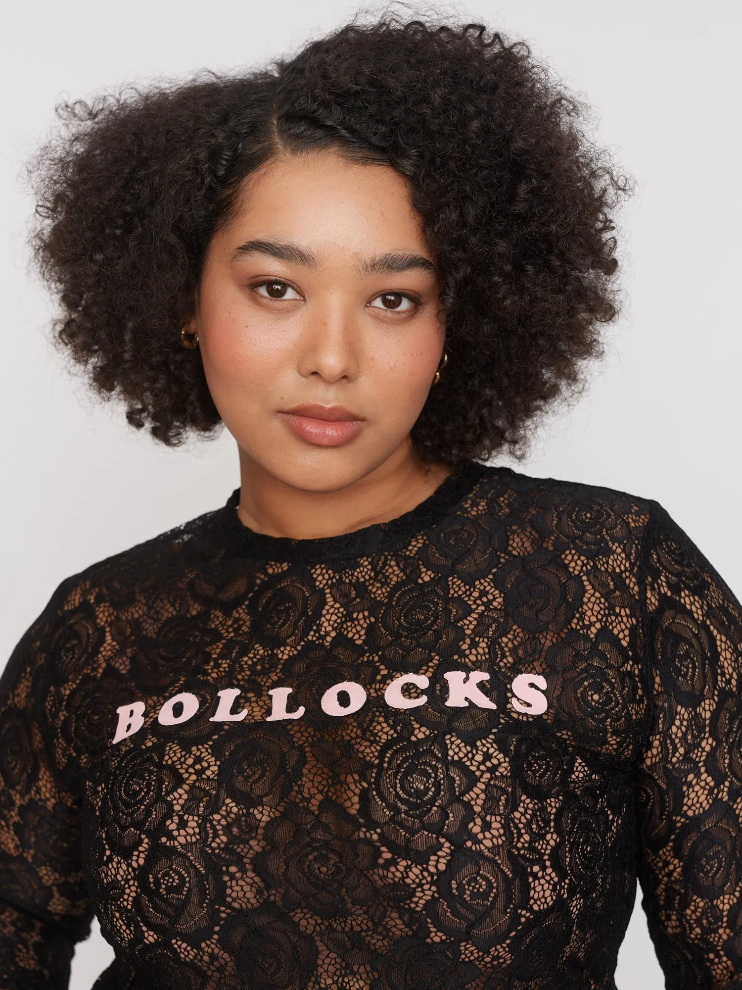 Bollocks Lacy Black Top