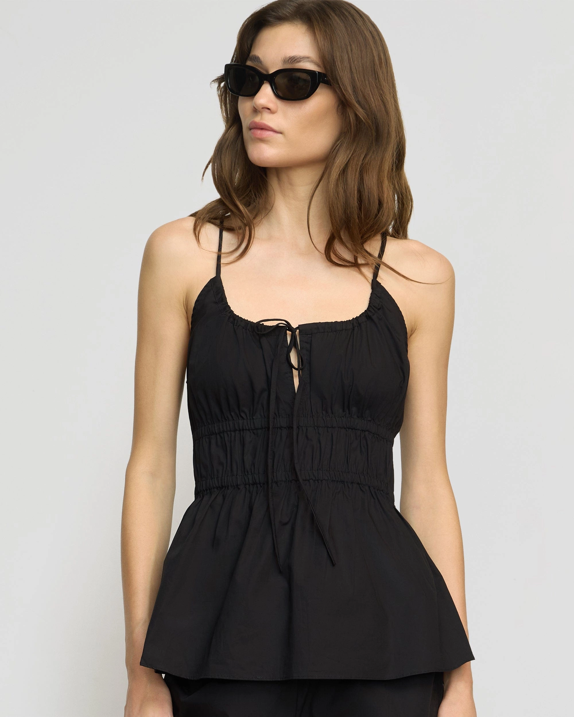 TumbleDryFriendlyMaterial Jamila Organic Cotton Ruched Cami