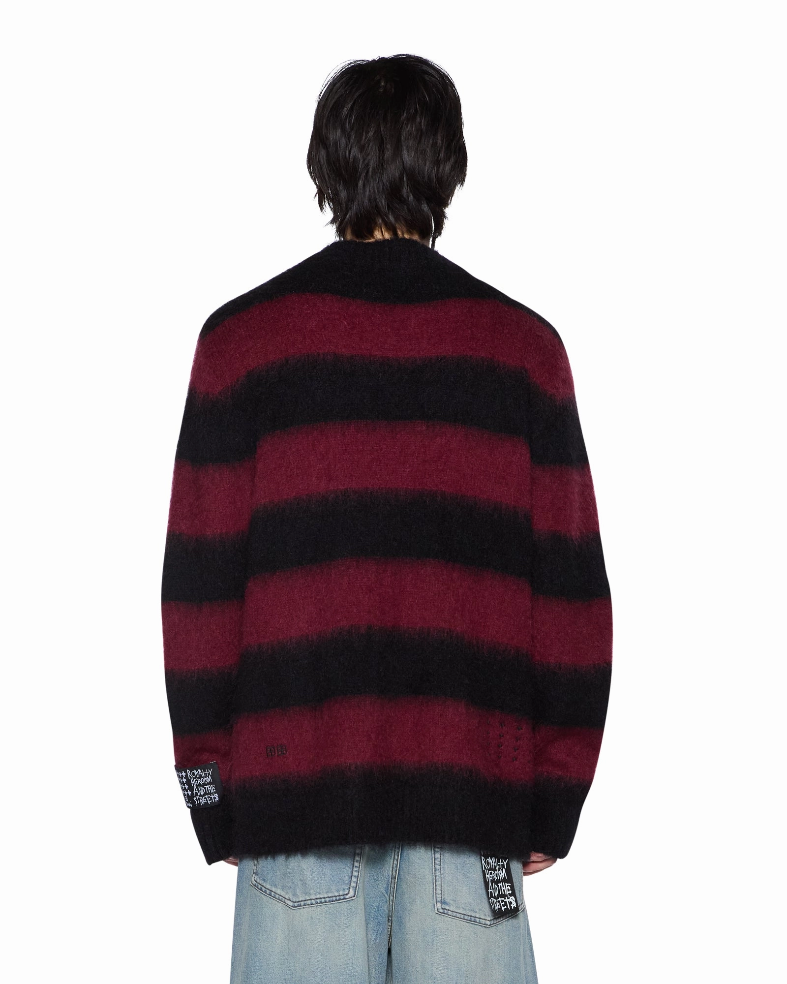 Cool and Breezy LightweightWeave RUGGED MOHAIR KNIT CREWNECK OX