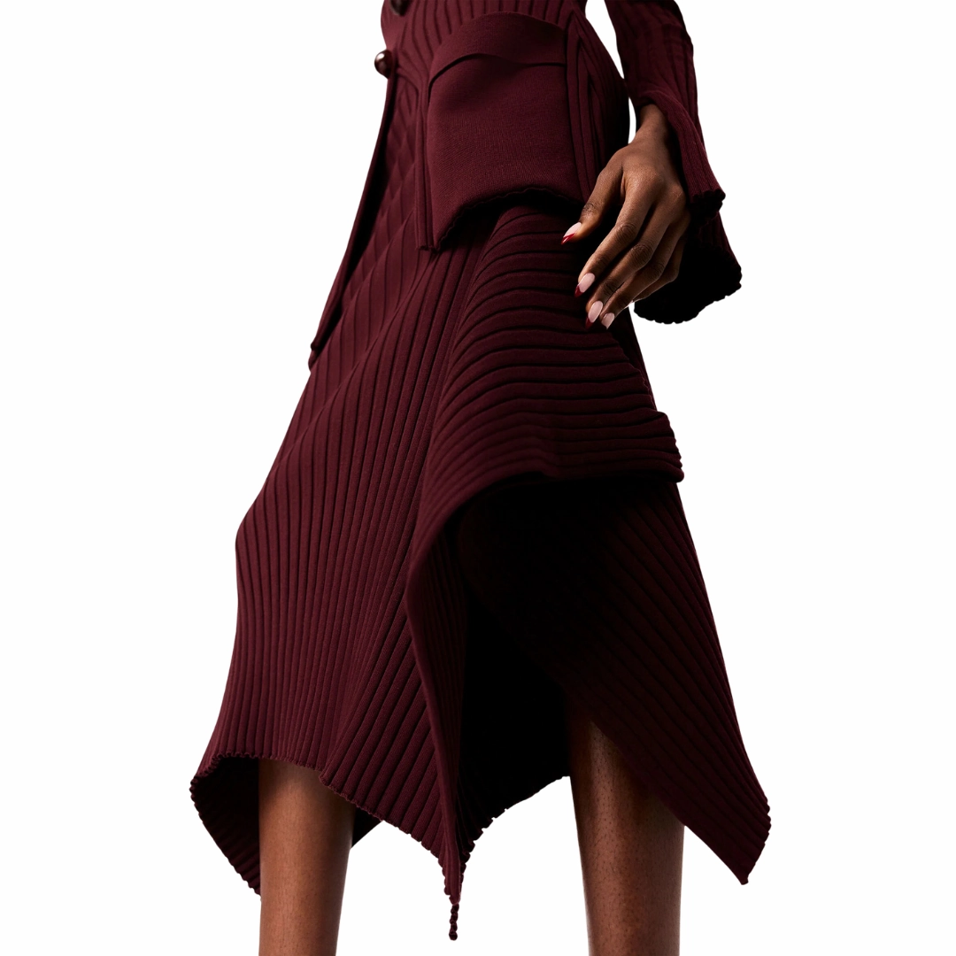 Bordeaux Knit Skirt Season To Season