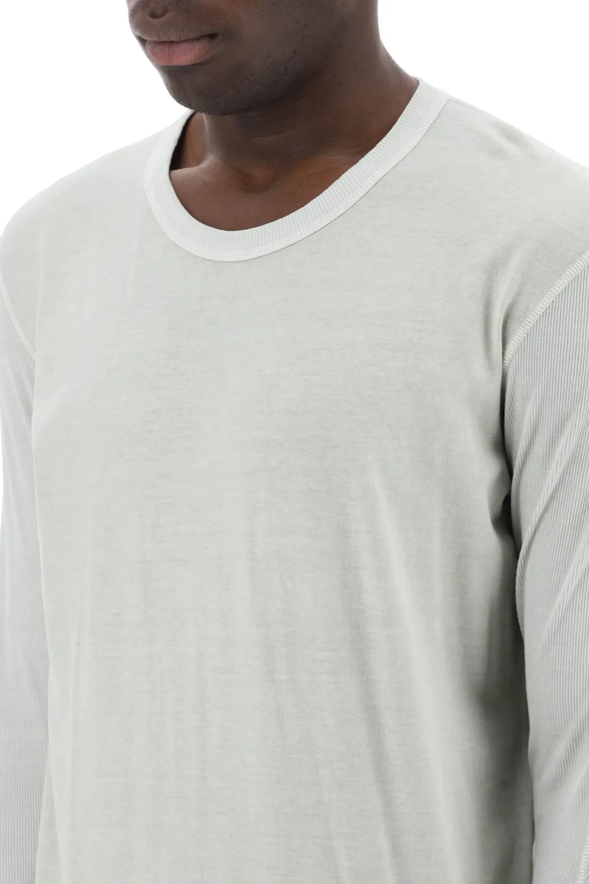 Boris bidjan saberi long-sleeved cotton t-shirt LS12 RF F035 FTJ00001 LAGUNA