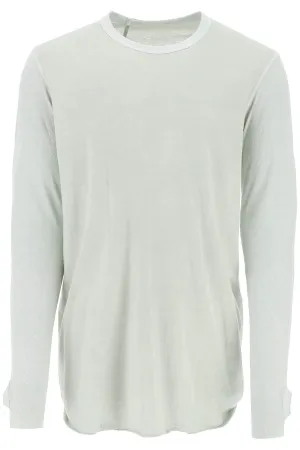 Boris bidjan saberi long-sleeved cotton t-shirt LS12 RF F035 FTJ00001 LAGUNA