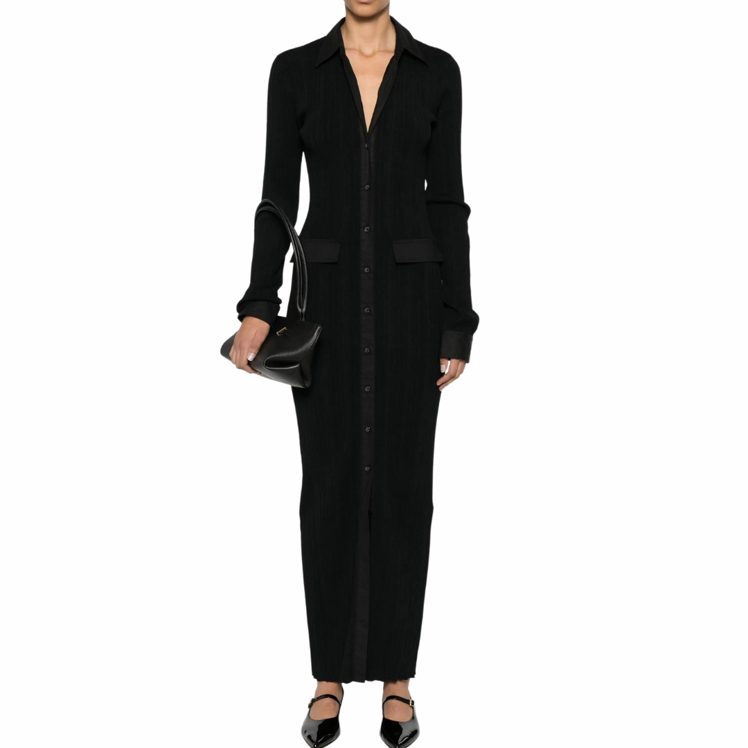 Knitted Shirt Dress Inner Glow Casual Edge
