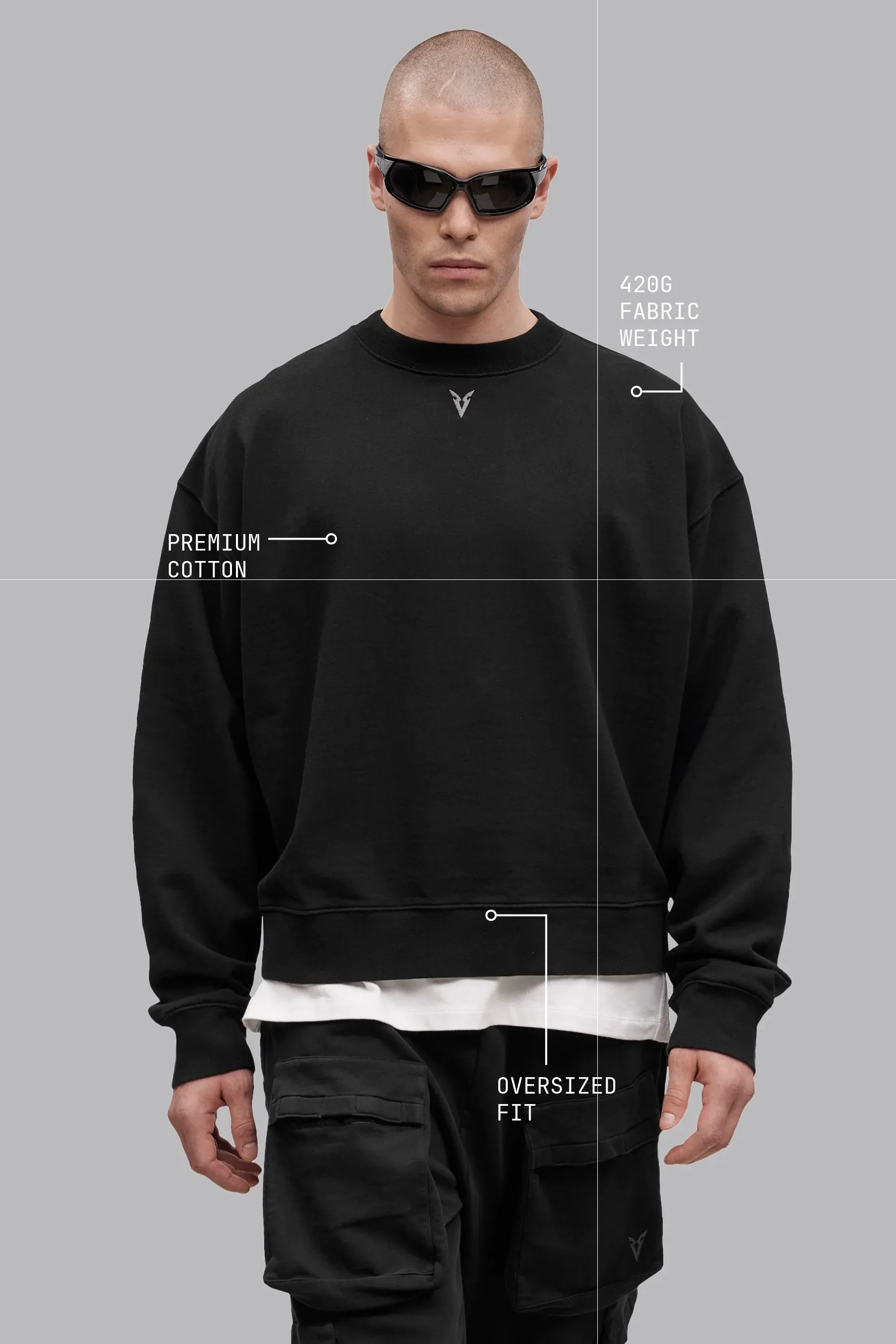 BOXY SWEATER - Black