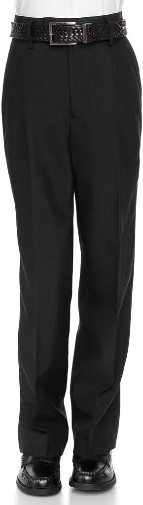 Boys Dress Pants Flat-Front - Slim fit Dress Slacks