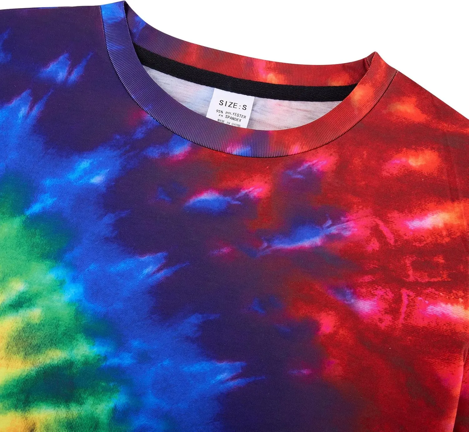 Boys Tie Dye Shirt Size 4-14 Hippies Senior Rainbow Tees T Shirts for Kids