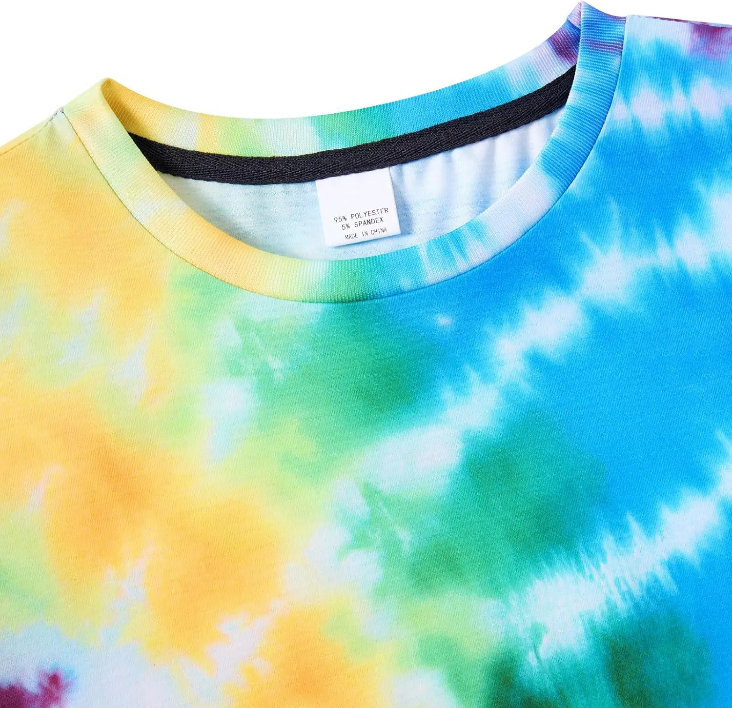Boys Tie Dye Shirt Size 4-14 Hippies Senior Rainbow Tees T Shirts for Kids