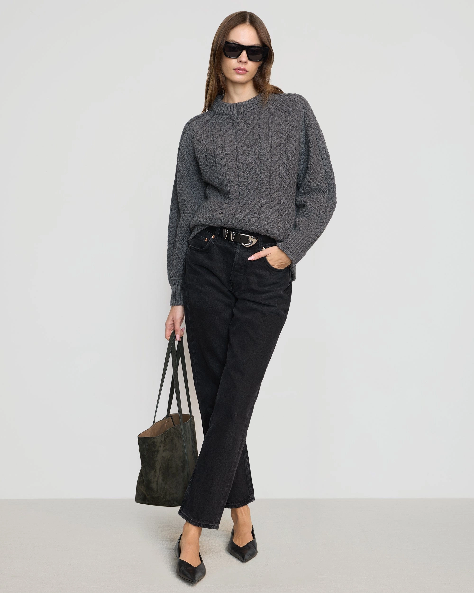 Breathable Wear Fit Brady Chunky Cable Knit Sweater