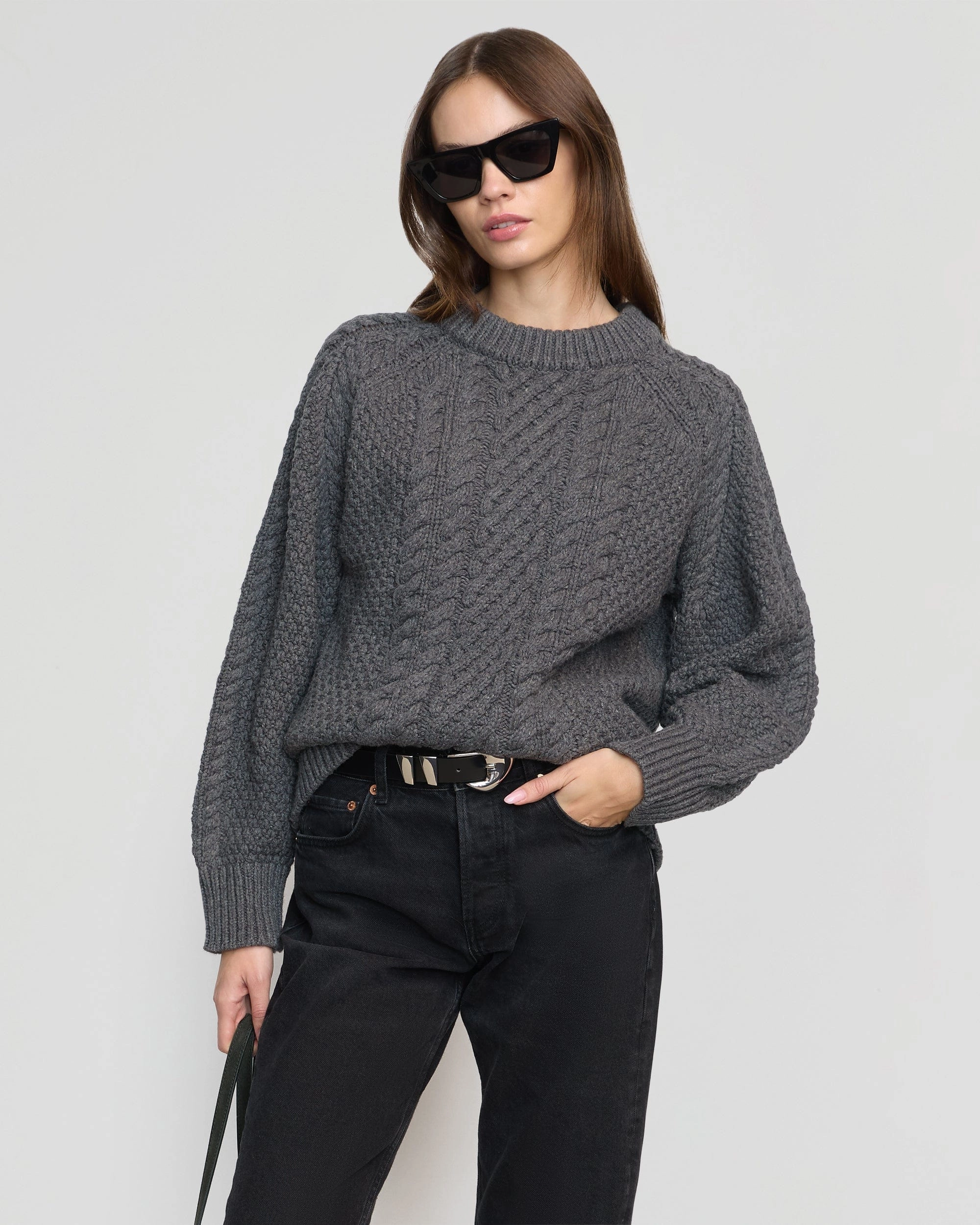 Brady Chunky Cable Knit Sweater Quick Drying