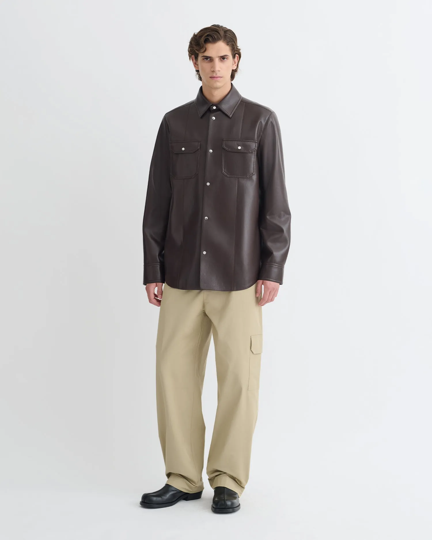 Braylo - Okobor? Alt-Leather Shirt - Coffee Ground Wedding Gift