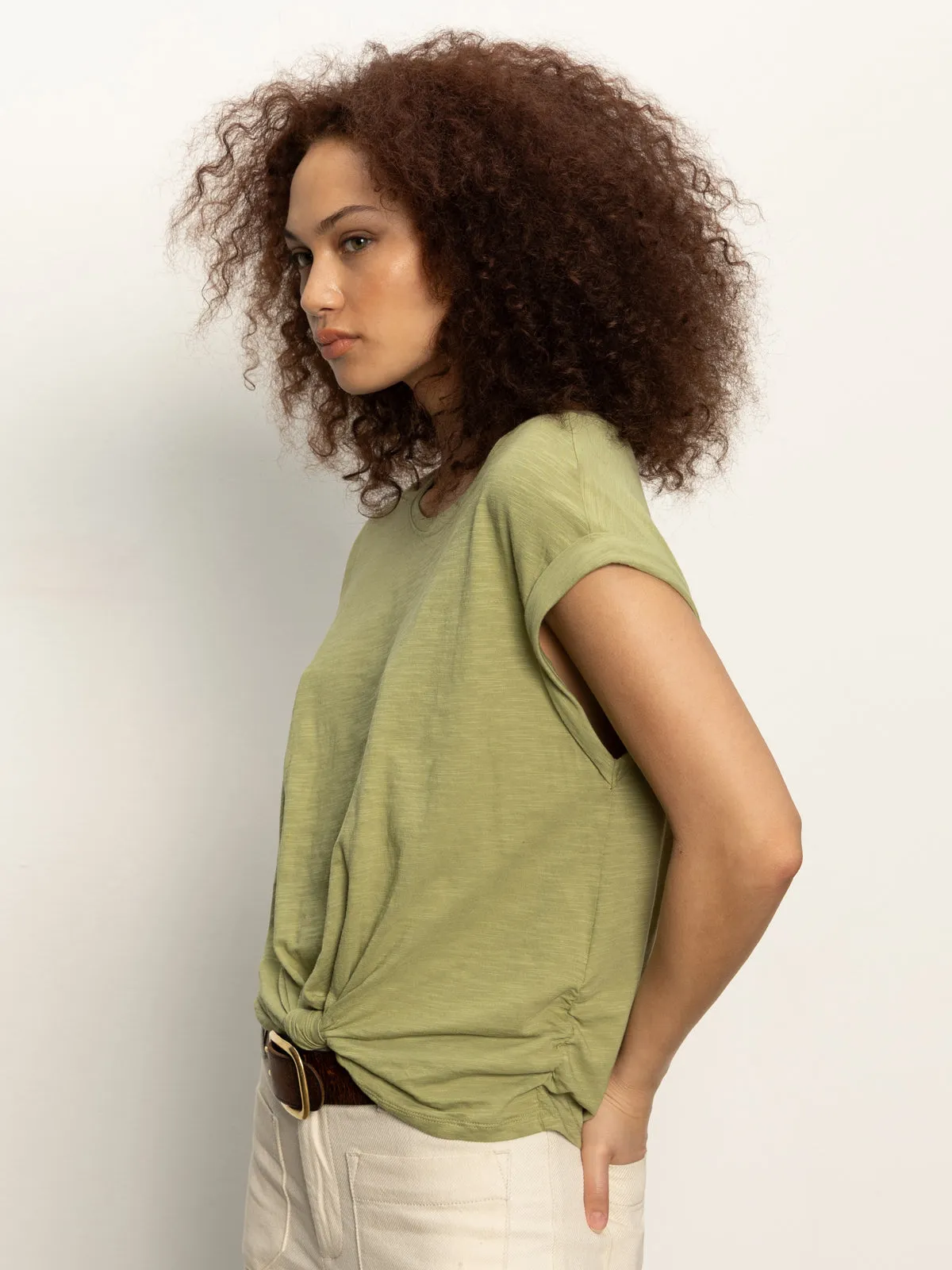Easy Wear Style Knotted Muscle Tee Bamboo