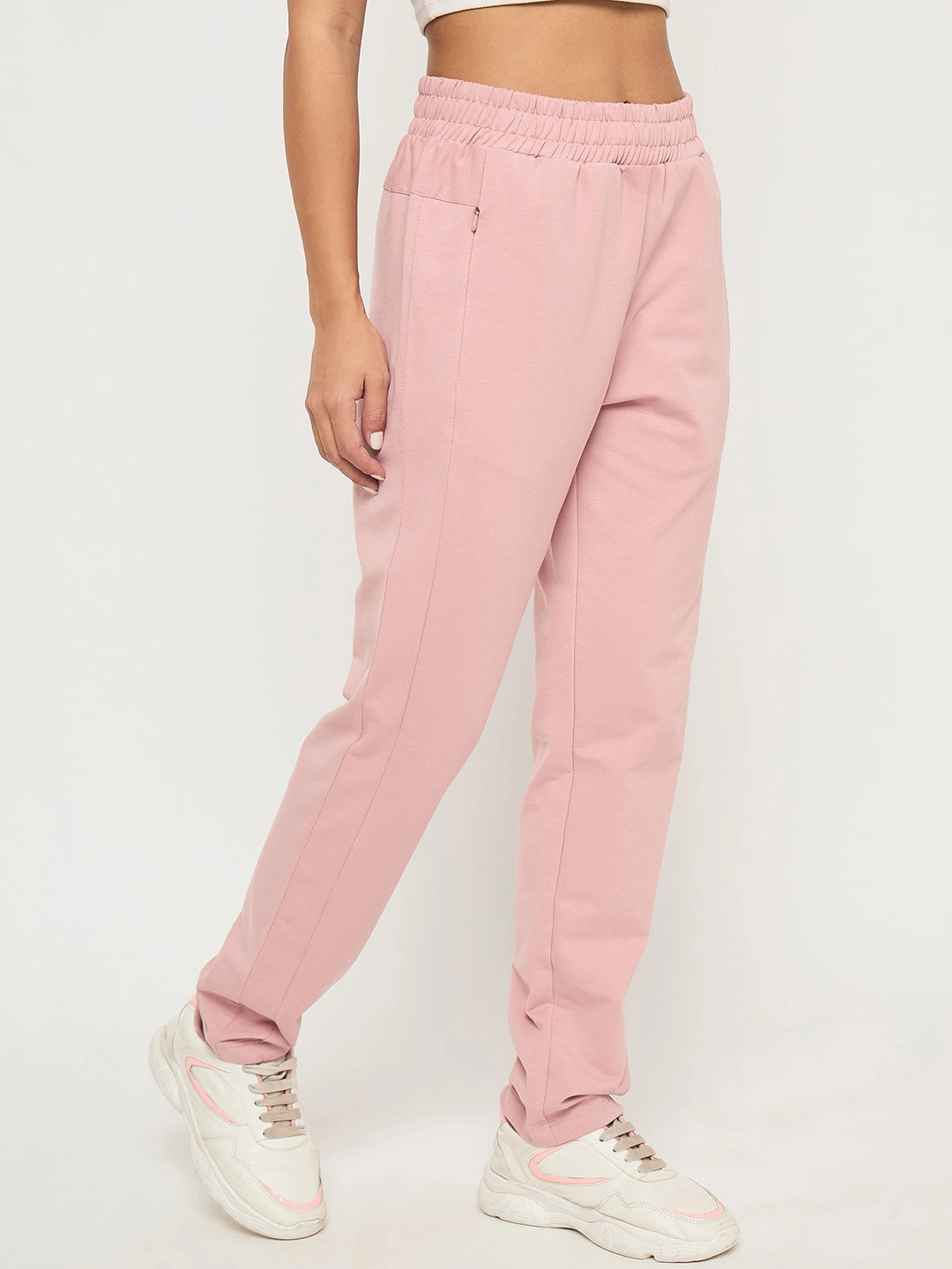 mSECRET Stitch Detailing Elasticated Waist Peach Track Bottoms Layered Comfort