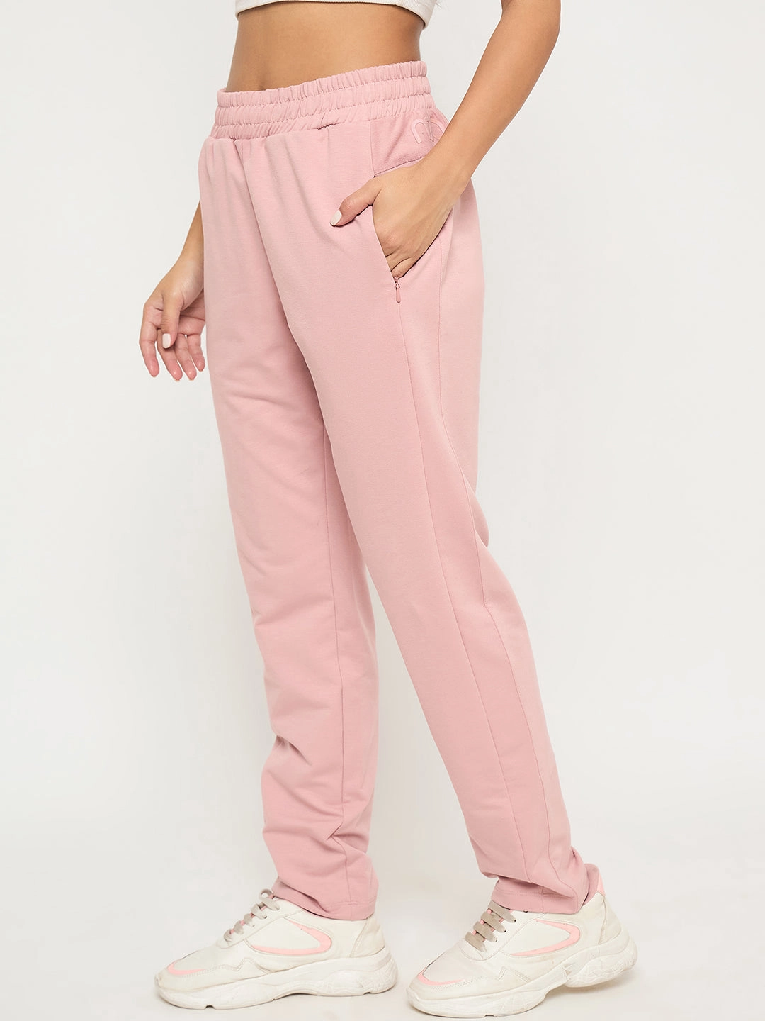 mSECRET Stitch Detailing Elasticated Waist Peach Track Bottoms Odor Resistant Treatment Double Layered Hem