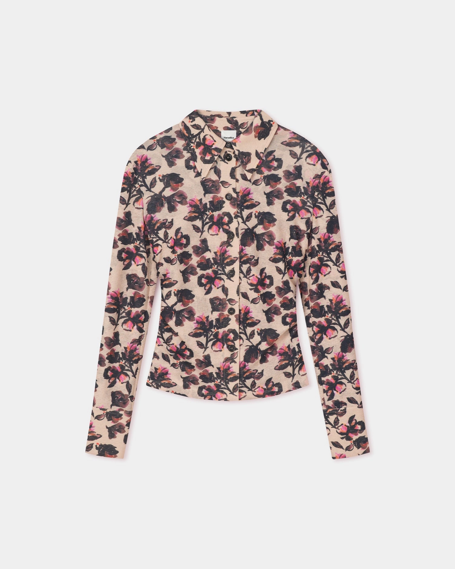 RollUpSleeves Idana - Printed Mesh Jersey Shirt - Tapestry Floral