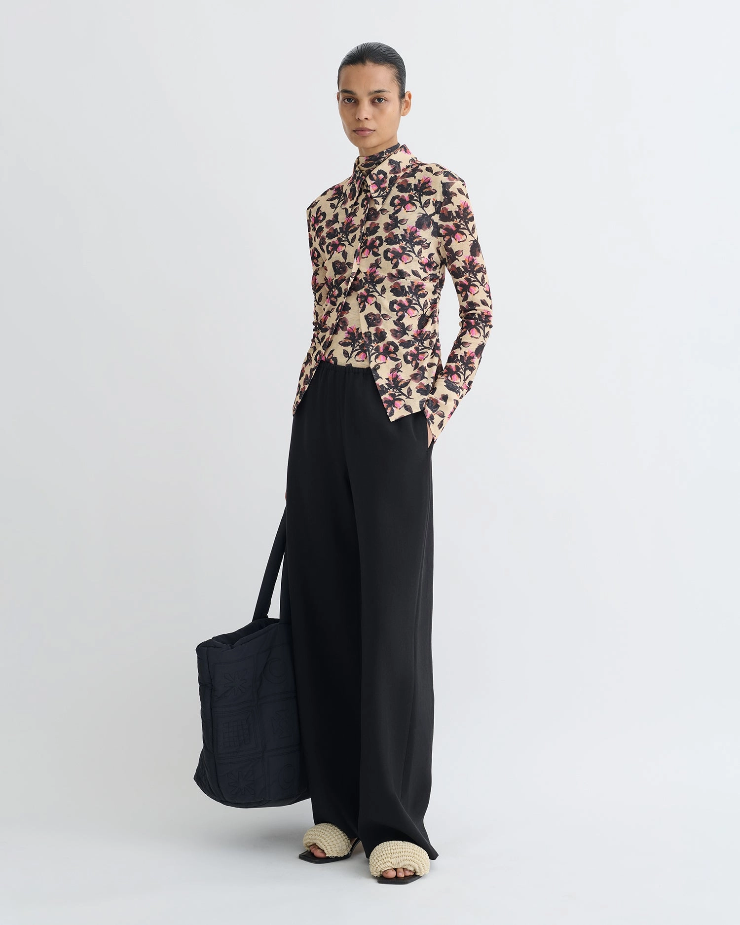 ElasticTrimming Idana - Printed Mesh Jersey Shirt - Tapestry Floral