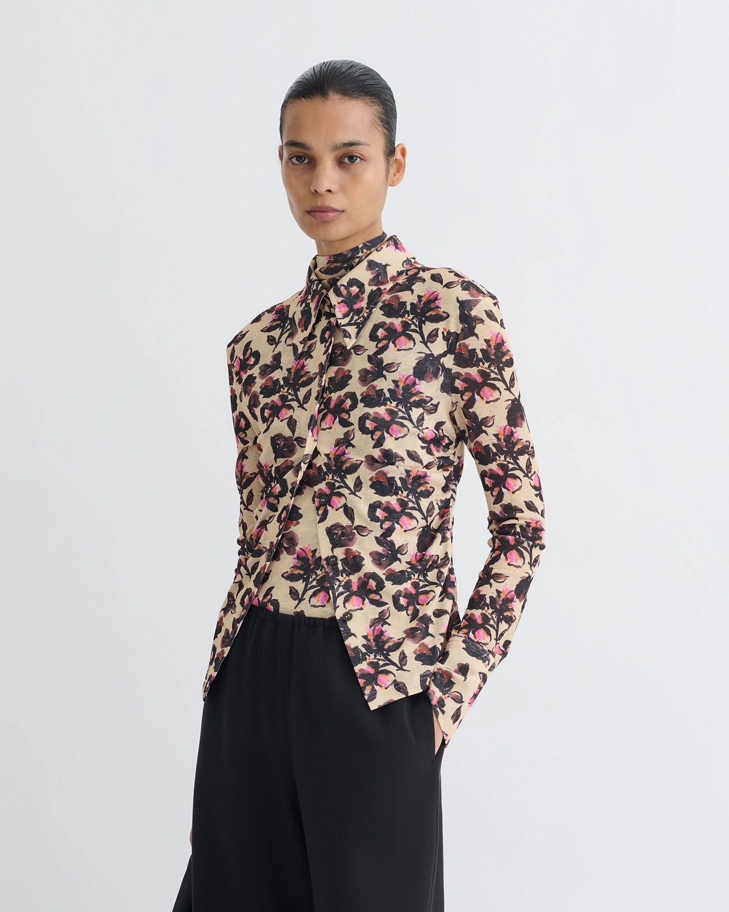 Active Blouse Idana - Printed Mesh Jersey Shirt - Tapestry Floral