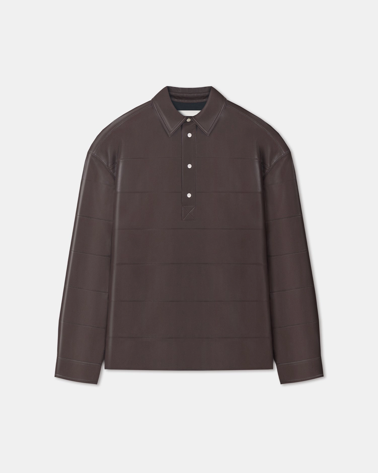 Eco Conscious Dye Process BreathableMesh Mateo - Okobor? Alt-Leather Polo Shirt - Coffee Ground