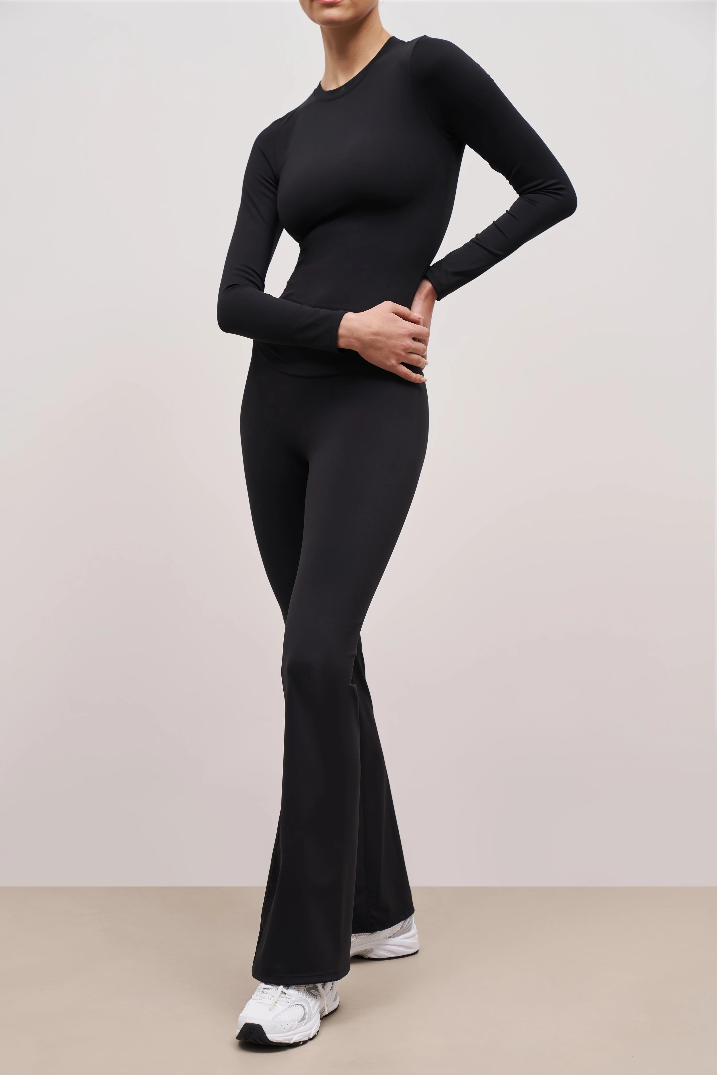Thermal regulation AntiPilling Base Sculpting Flared Leggings - Black