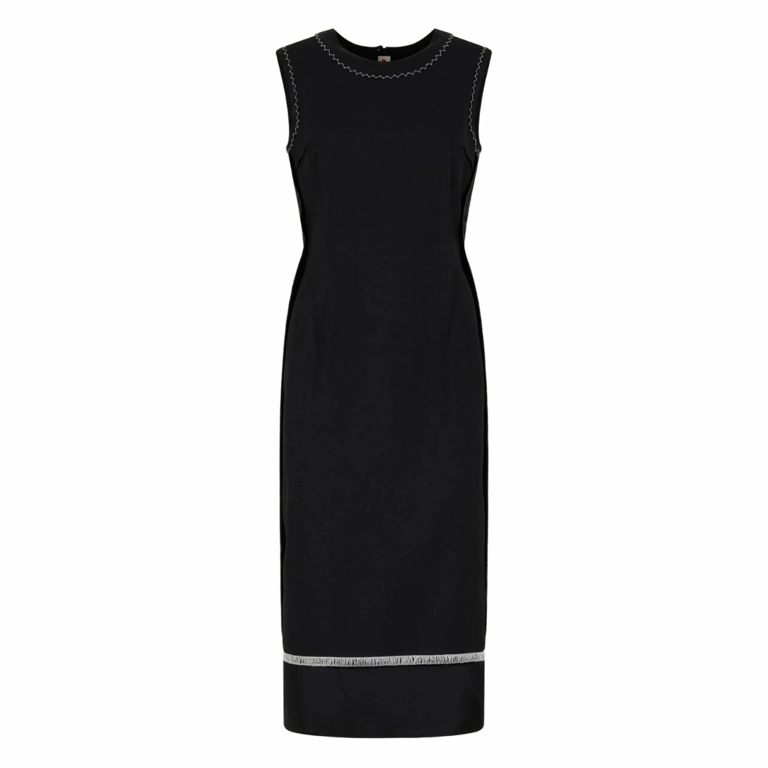 Summer Ready Modest Look Tropical Wool Midi Dress