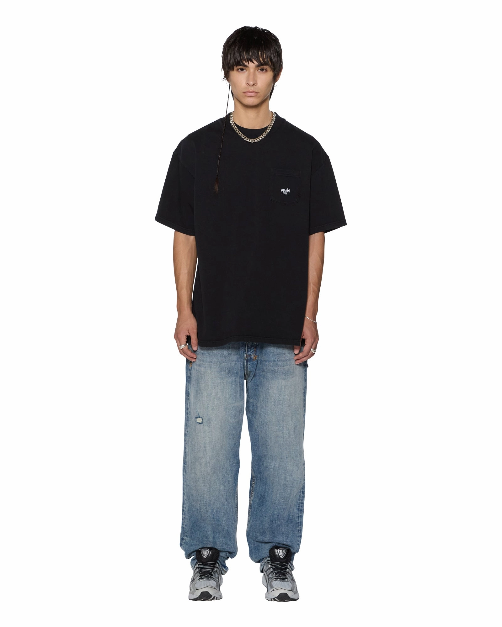 STAMP EKCESS POCKET SS TEE BLACK Soft and breathable