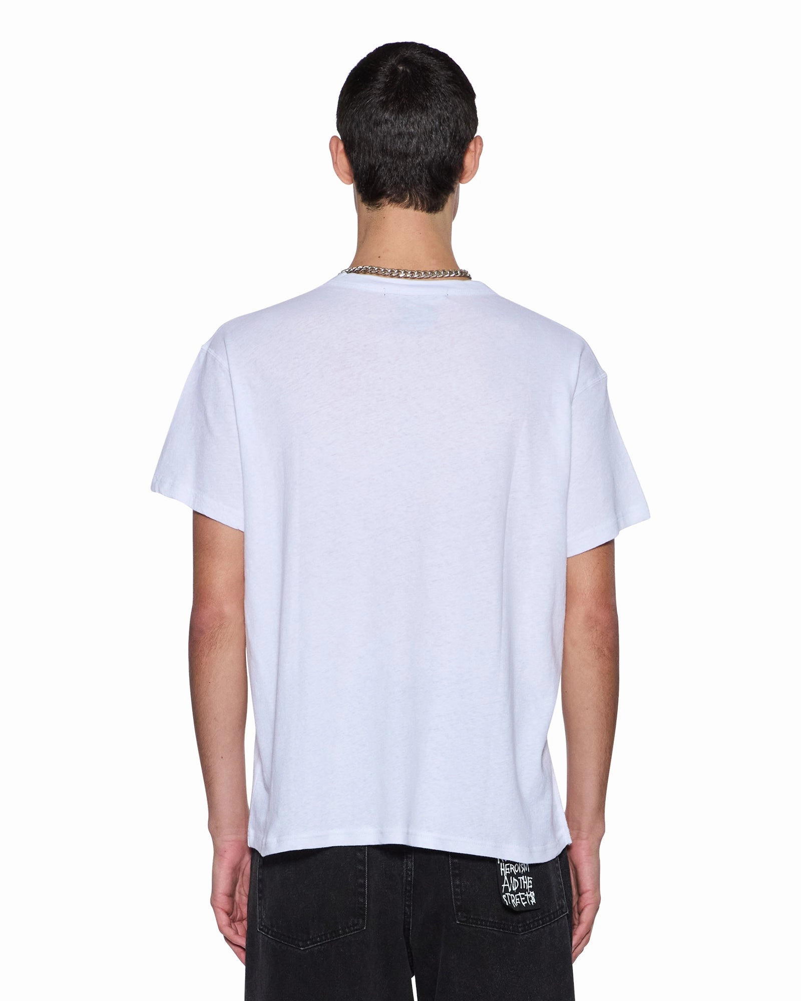 SLUB SID SS TEE WHITE Flexible Weave Cozy Essentials