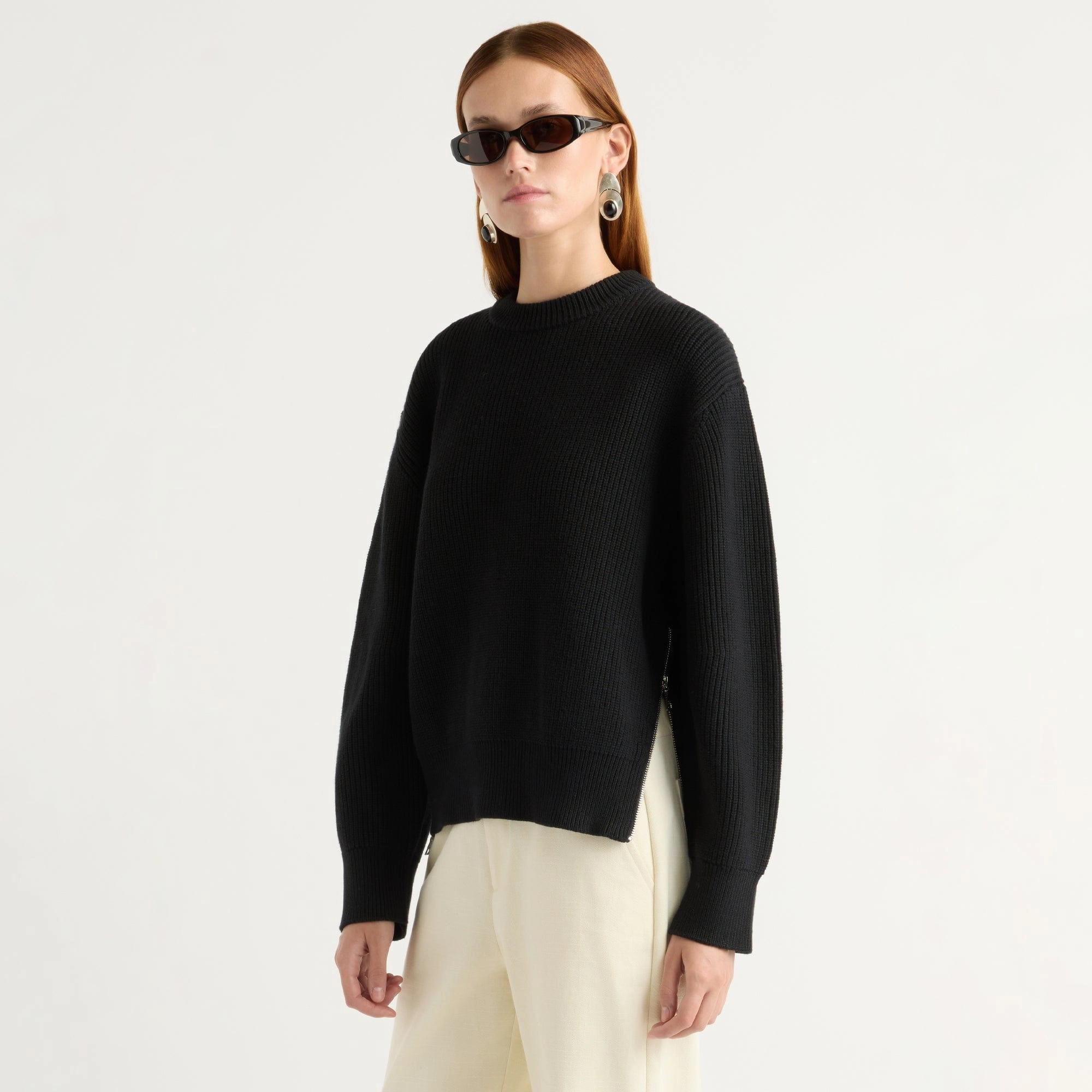 Functional Layer Tate Organic Cotton Side-Zip Sweater