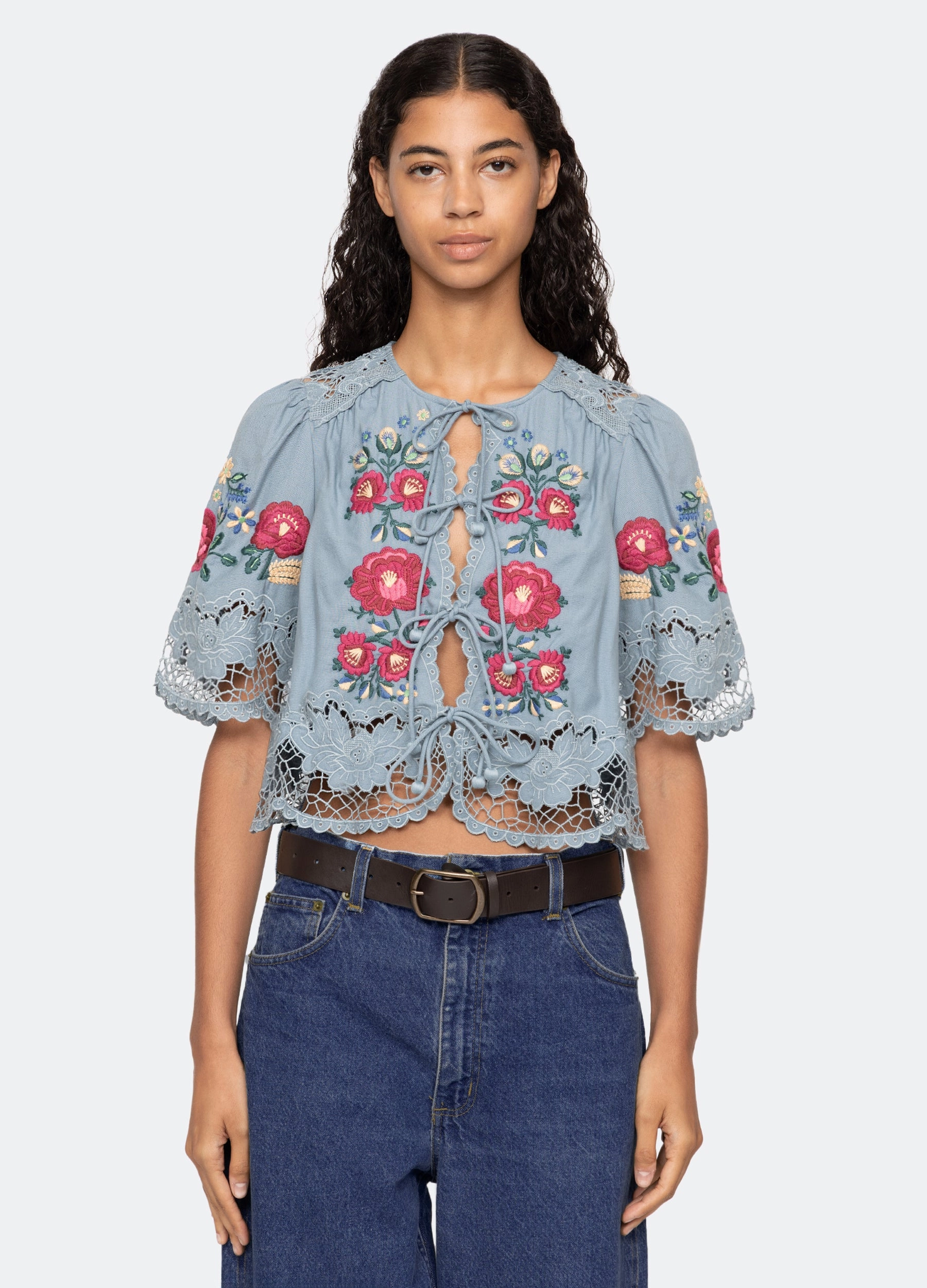RecycledPolyesterBlend LayeredCuff Rosaline S/S Top