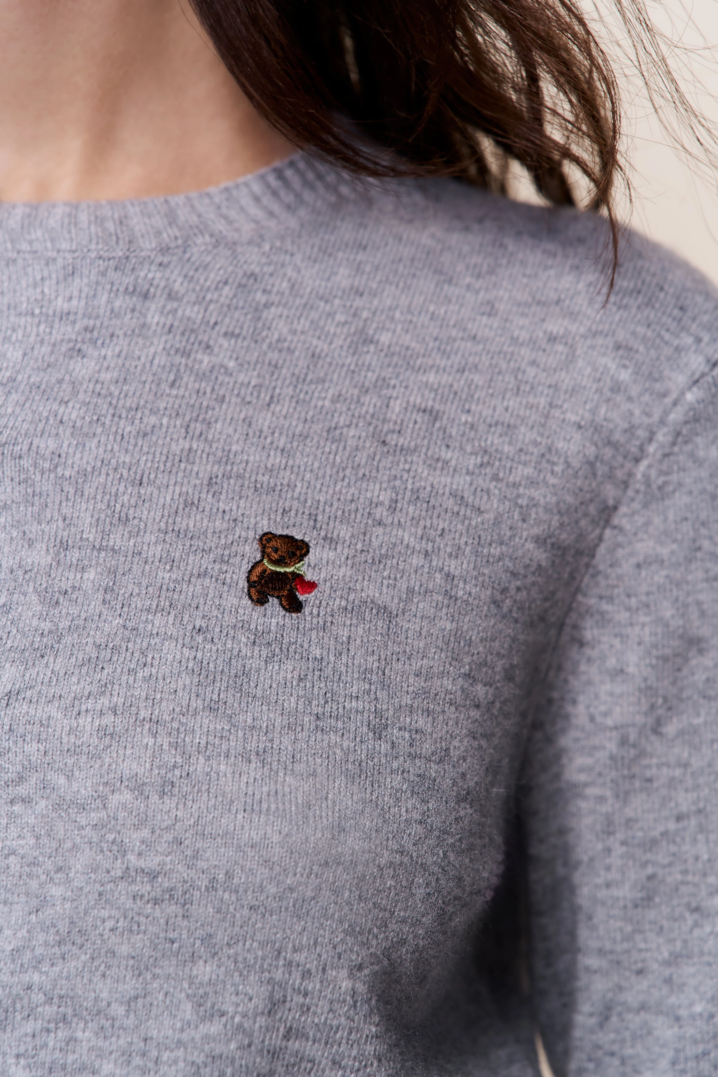 Seamless Stitch Construction June Relaxed Wool Cardigan