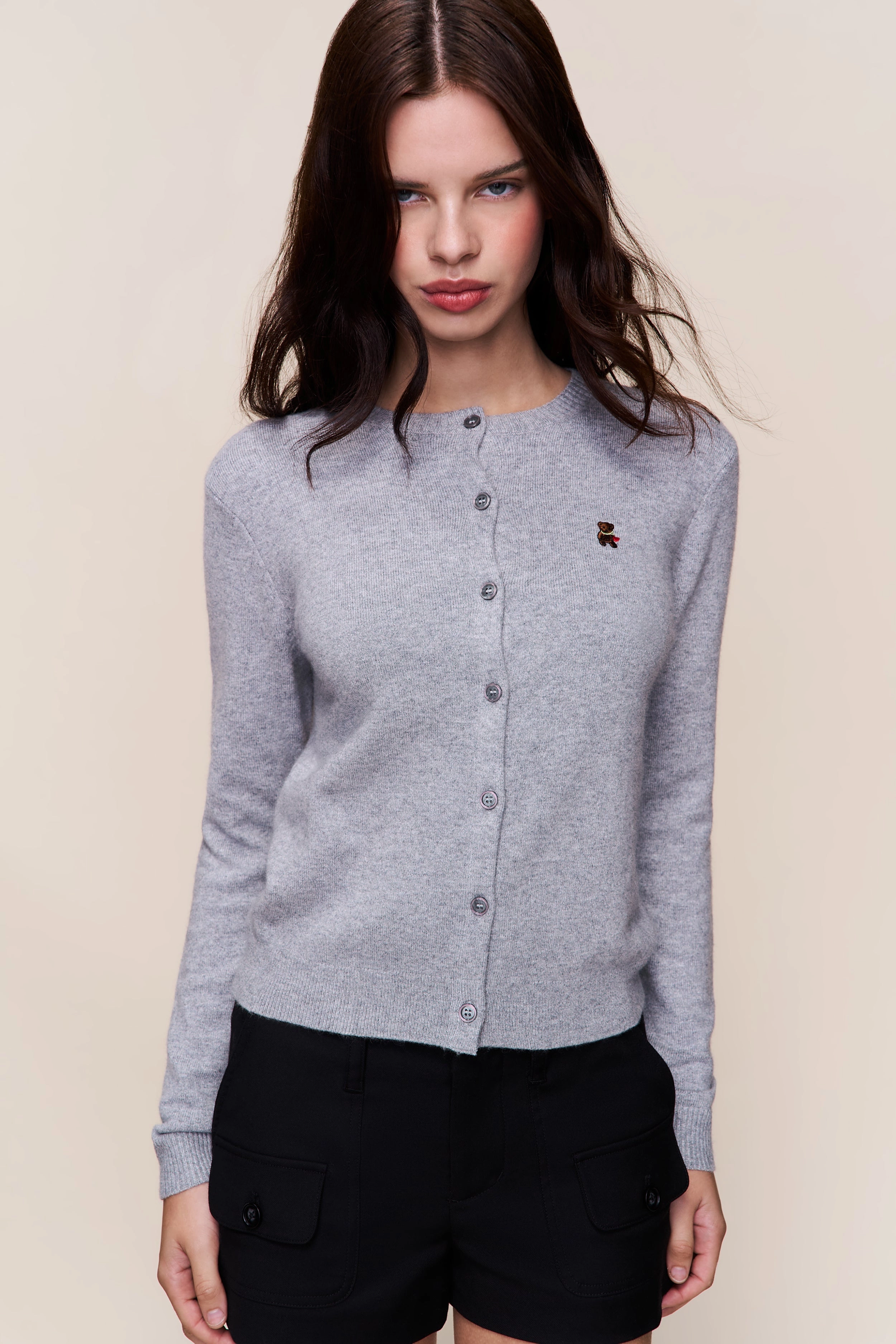 June Relaxed Wool Cardigan Understated Charm Durable Elasticity
