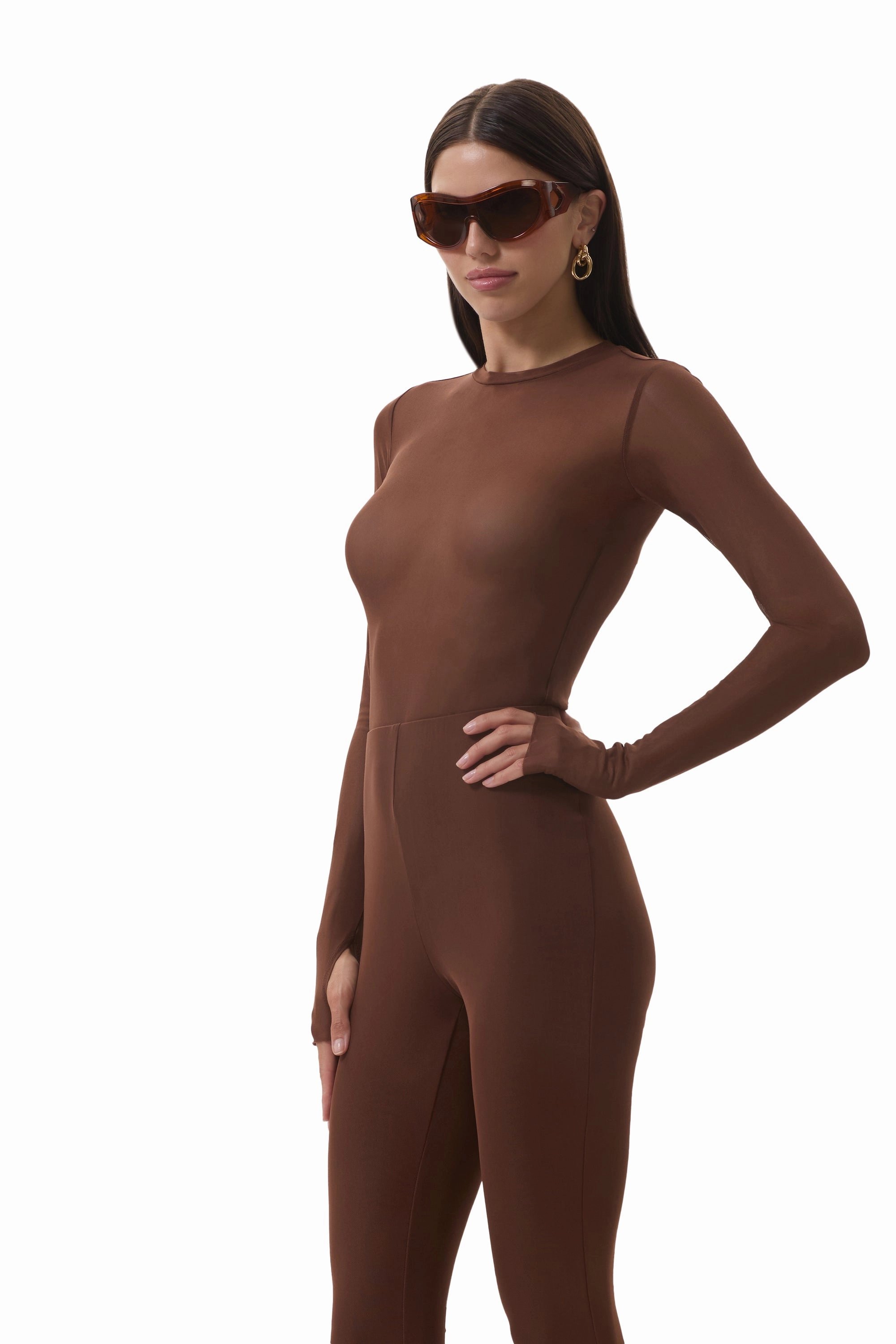 Kaylee Top - Cappuccino Bamboo Derived Material Breathable Construction