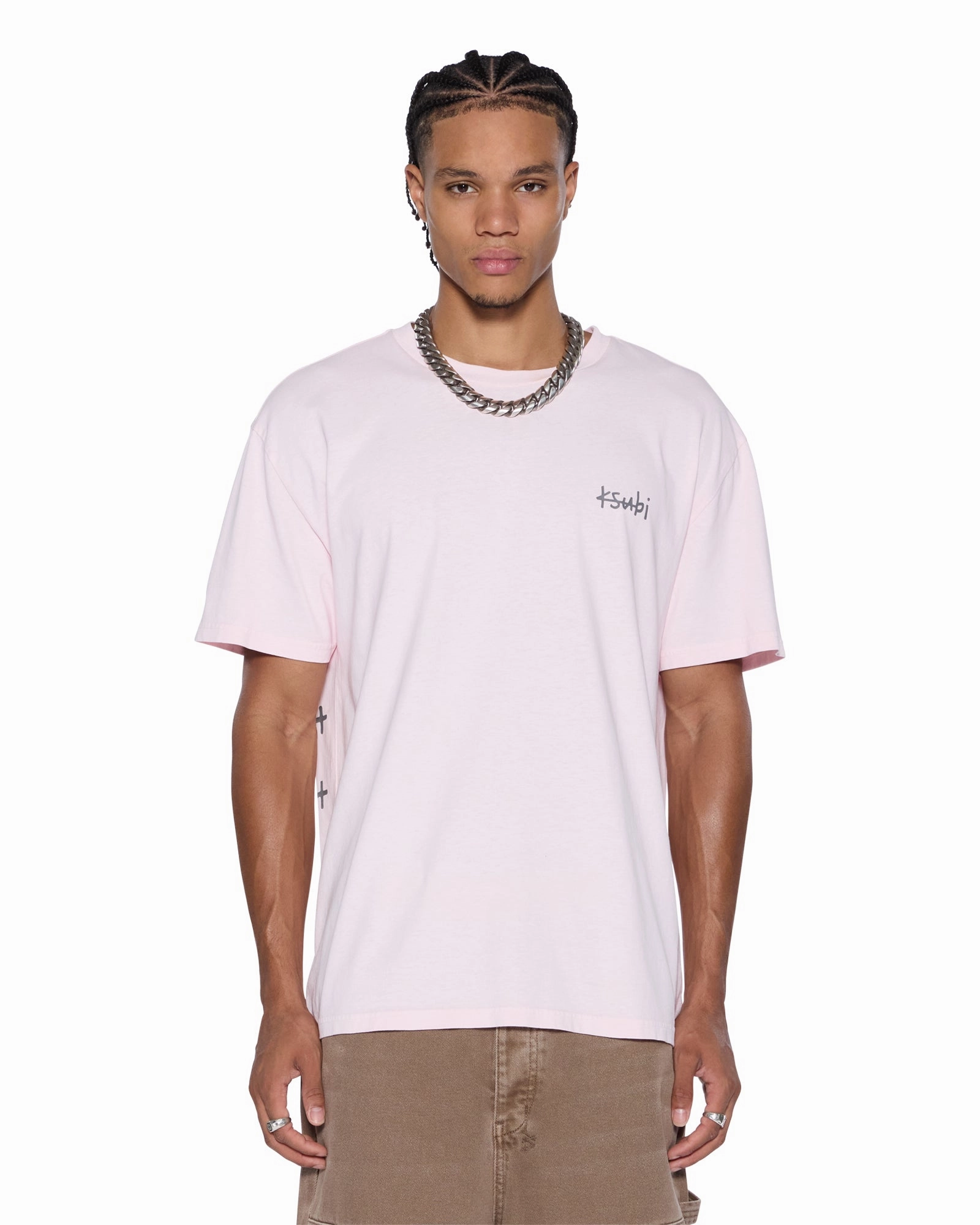 Flexible Neckband Relaxed fit wear ALLDAY BIGGIE SS TEE ICE QUARTZ