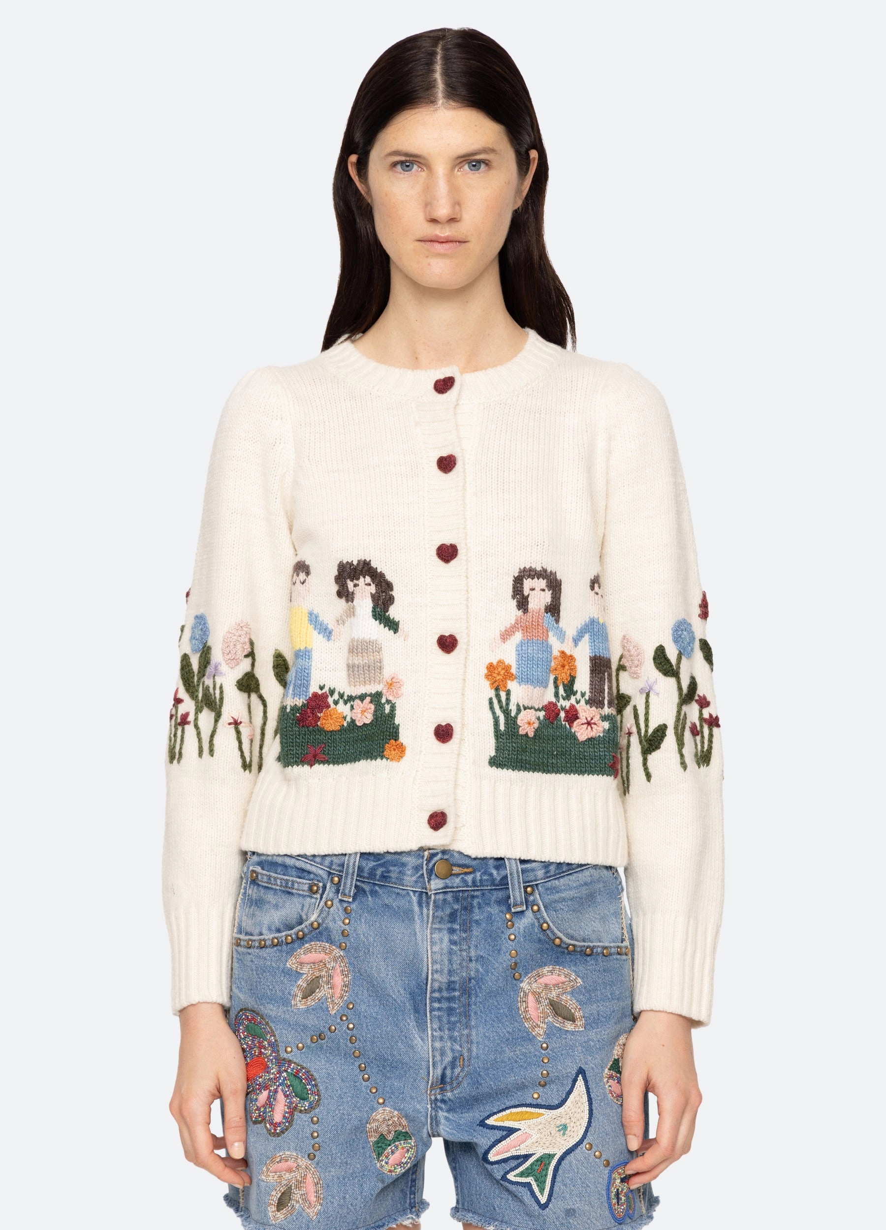 Ribbed Trims Wendie Cardigan