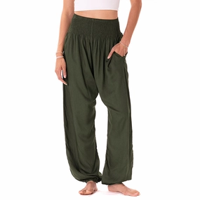 Relaxed Style Olive Harem Pants