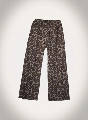 Brenda - Printed Cotton Voile Pants - Crayon Ocelot Breathable Wear Fit