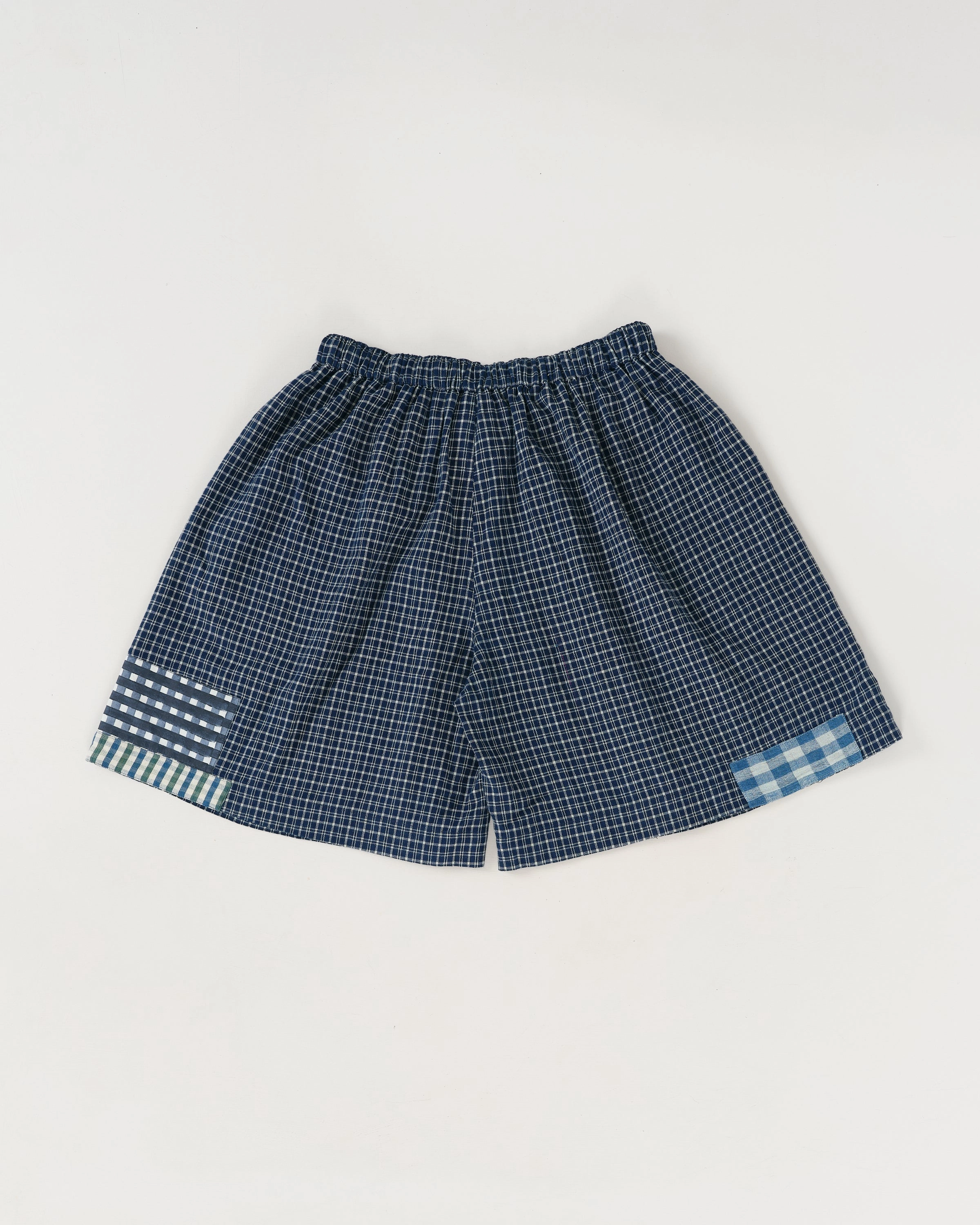 Bridge Shorts - Indigo Picnic Handloom Gym Wear TearResistantBuild