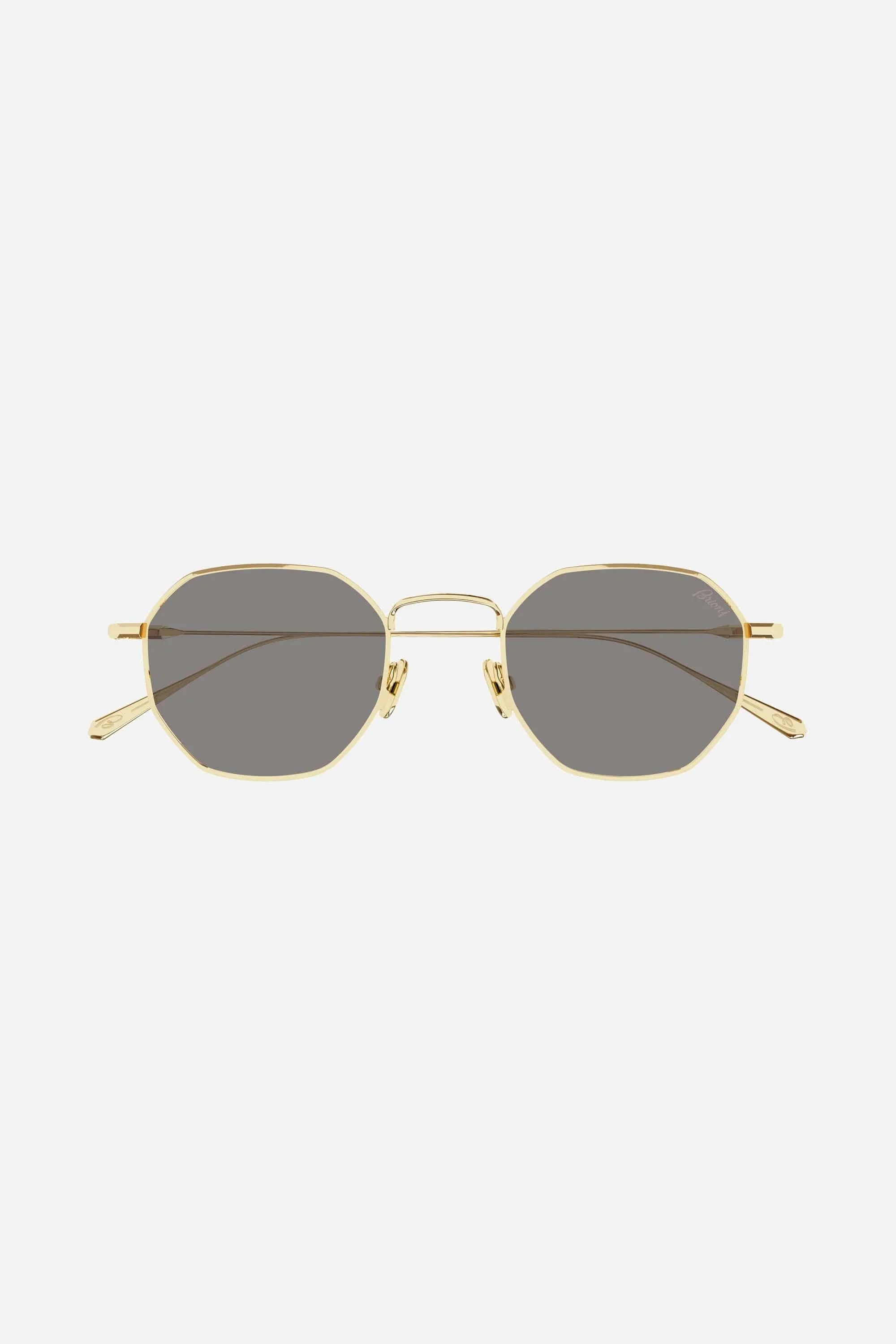 Brioni titanium round sunglasses