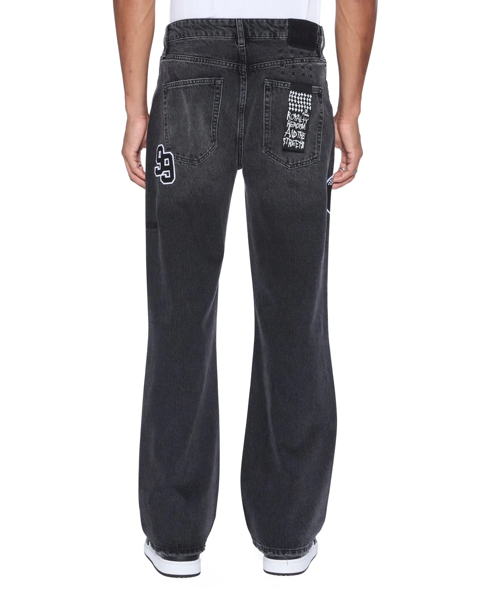Breathable Weekend Warrior Travel Outfit Daily Casual BRONKO ROADHOUSE BLACK PATCHED