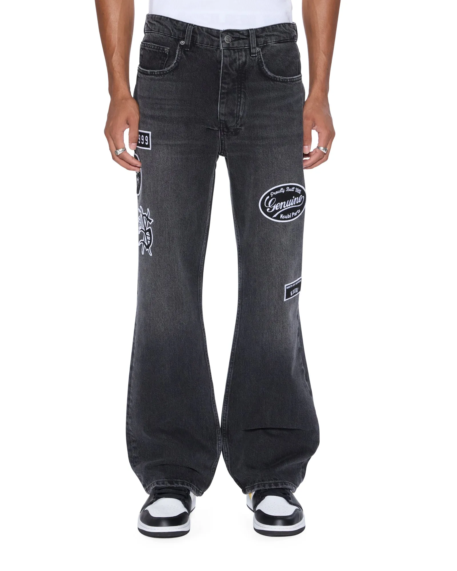 BRONKO ROADHOUSE BLACK PATCHED Light material Clean Aesthetic