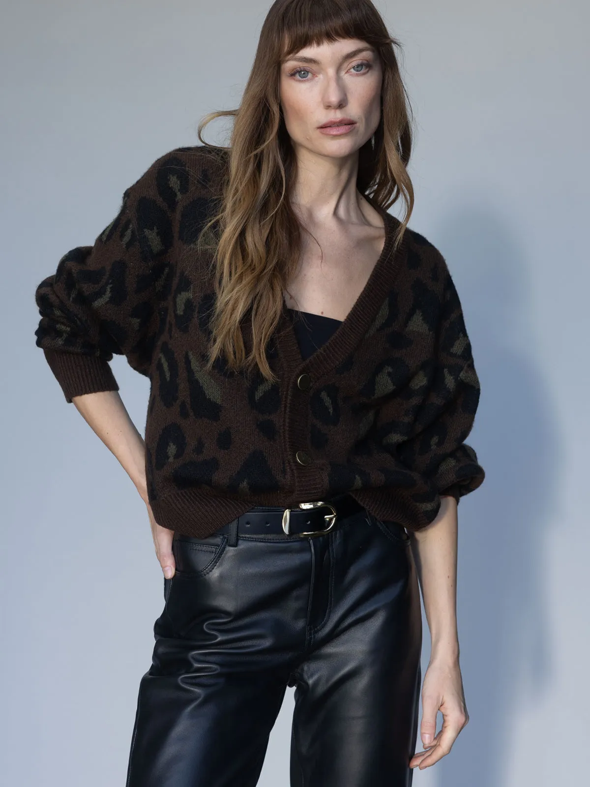 Meow Cardi Kitty Camo Easy Fit
