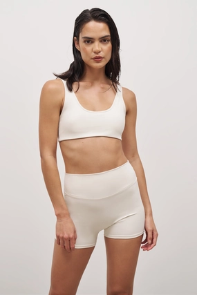 Base Sculpting Bralet - Tofu Ribbed Collar Design OversizedSilhouette