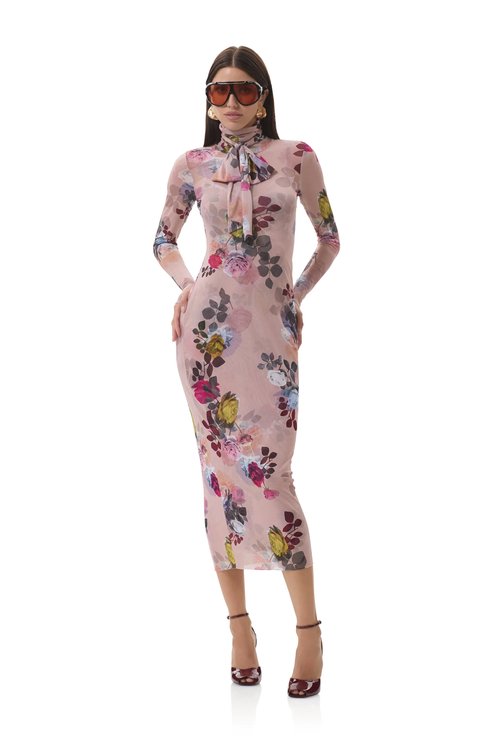 Layered Wear Fashion-Forward Fit Bryony Dress - Photo Rose