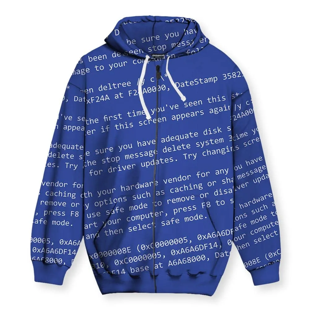 BSOD Men's Zip-Up Hoodie
