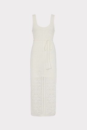 Bubble Pointelle Knit Midi Dress City Layer