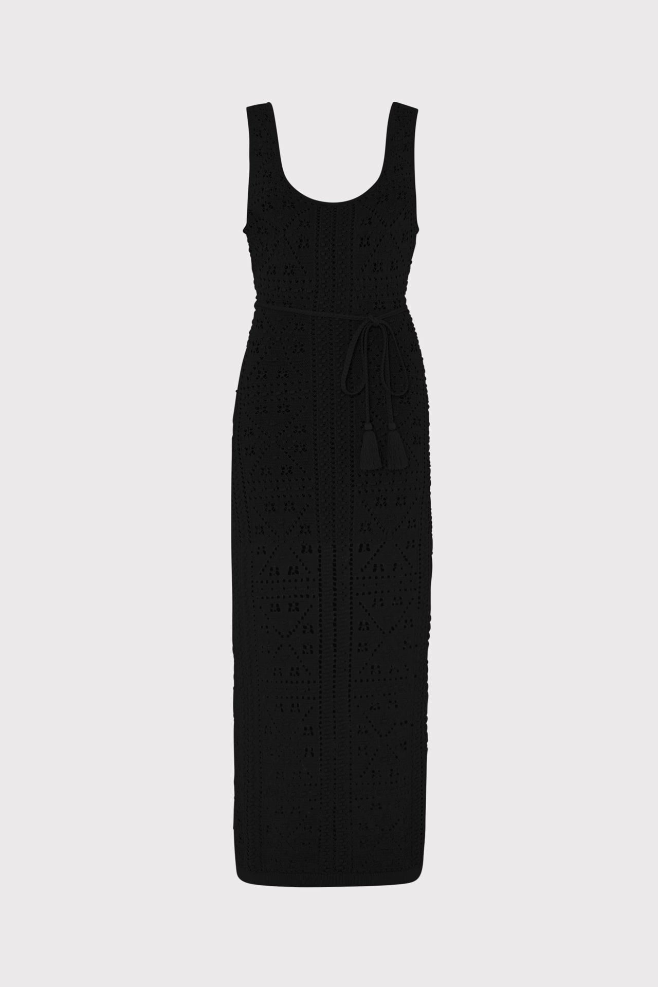 Bubble Pointelle Knit Midi Dress Minimal Warmth